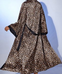 Alternative view of Long Silk Satin Kimono Robe for Women in Multiple Colors