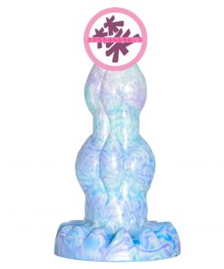 Marbled Fantasy Silicone Dildo – Large Textured Beast Toy