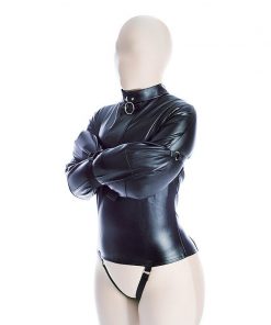 Alternative view of Leather Bondage Outfit with Adjustable Restraints