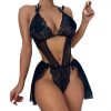 Hollow-Out Mesh Lingerie Set
