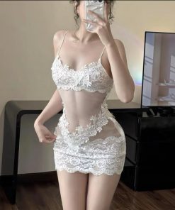 Alternative view of Transparent Lace Design Lingerie Set
