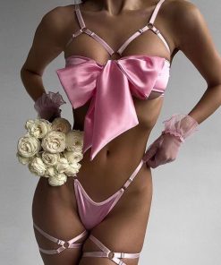 Alternative view of Sexy lingerie with bow-shaped openwork