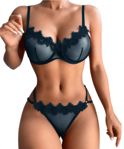 Sheer Lace Lingerie Two-Piece Set