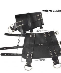 Alternative view of Leather Bondage Cuffs – Adjustable Wrist & Ankle Restraints
