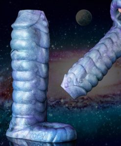 Dildo – Ribbed Purple & Blue Pleasure Toy