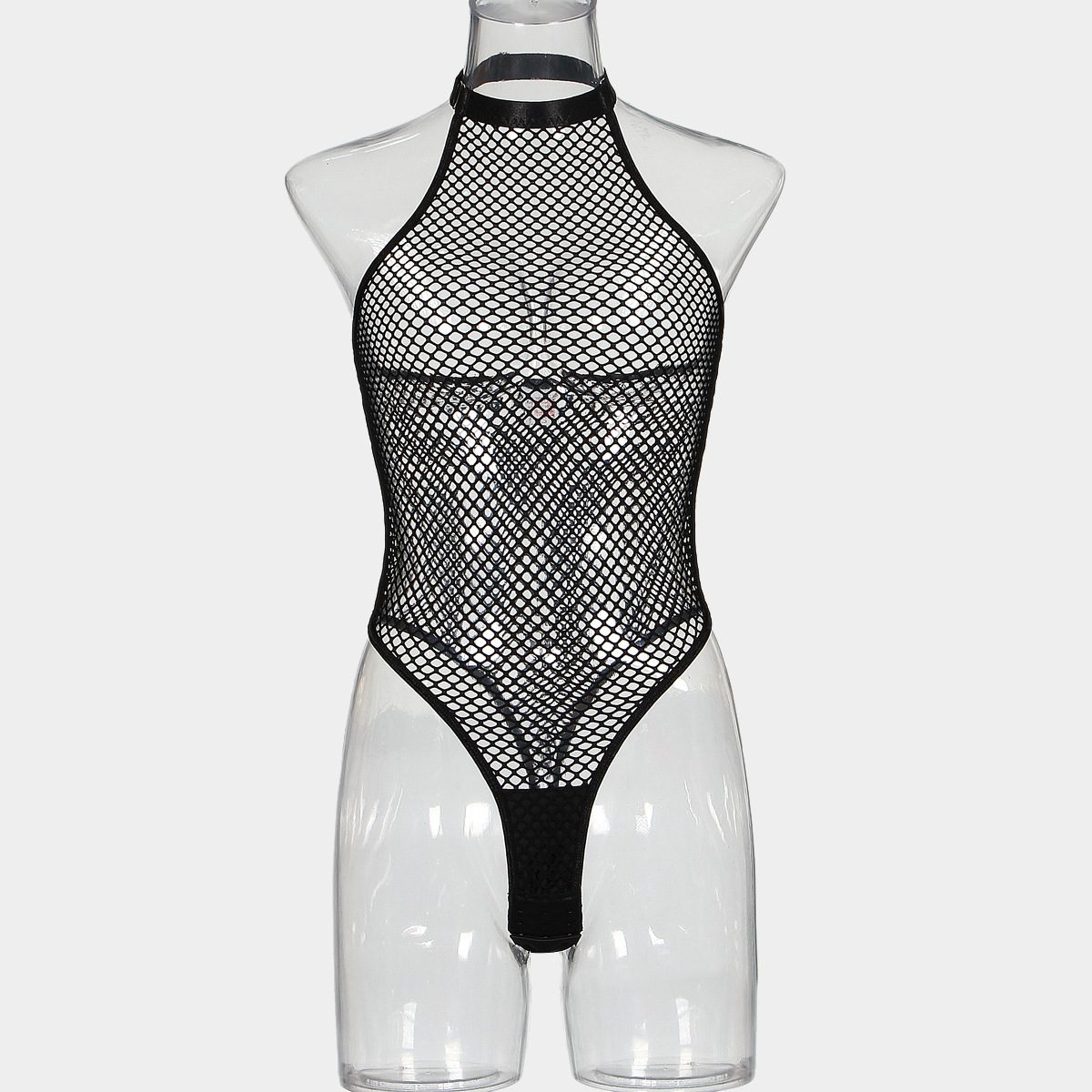 Mesh Open Crotch Jumpsuit Lingerie - Image 4