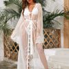 Sheer Lace Robe and Matching Bikini Set